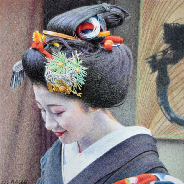Portrait of Satsuki September 2015 28 x 28 cm.